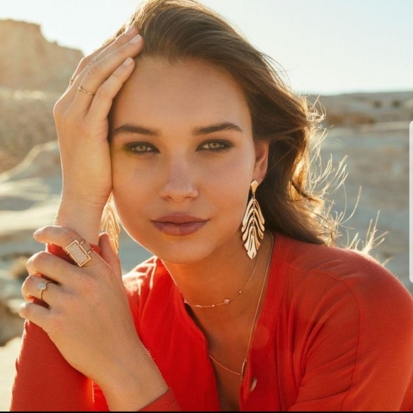 Gold, Kendra Scott, Luca, Earrings - Picture 6 of 6